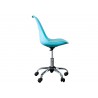 Chaise de bureau réglable en hauteur bleu turquoise