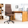 Fauteuil de bureau avec accoudoirs marron