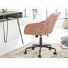 Chaise de bureau taupe pivotante avec accoudoirs