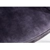 Chaise de bureau velours gris foncé pivotante avec accoudoirs