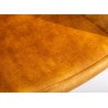 Chaise de bureau velours jaune or pivotante avec accoudoirs