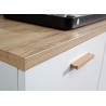 Buffet blanc laqué mat et bois scandinave