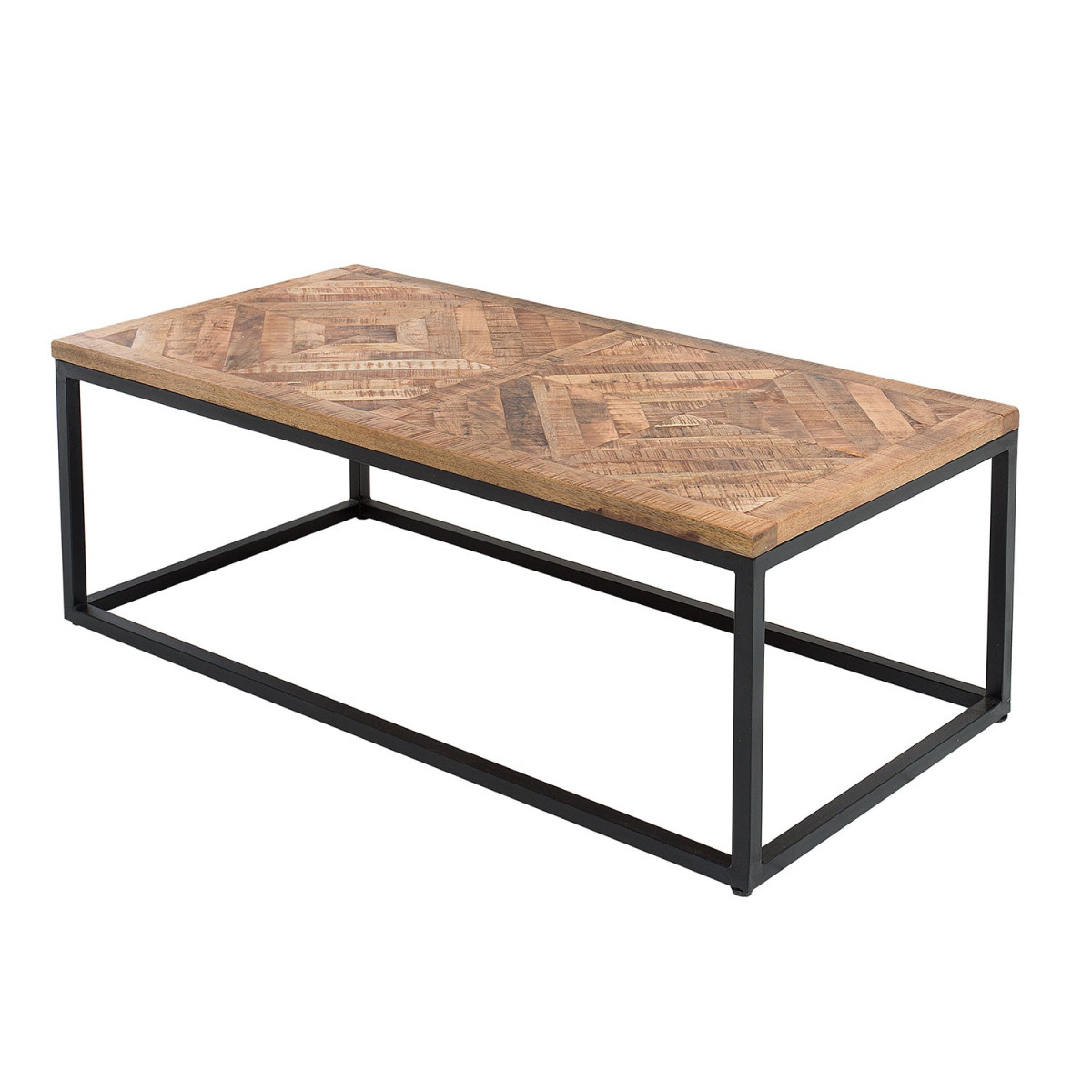 Table basse rectangulaire plateau bois massif 100 cm