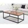 Table basse rectangulaire plateau bois massif 100 cm