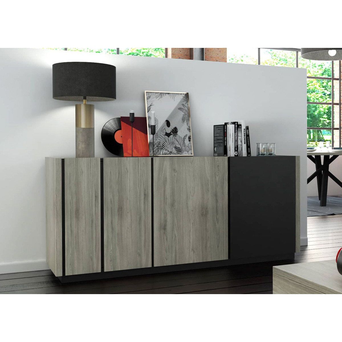 Meuble buffet 3 portes 1m80