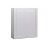 Buffet haut 2 portes blanc laqué à led