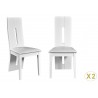 Chaises de repas design blanc laqué