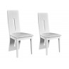 Chaises de repas design blanc laqué