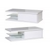 Table basse rectangulaire rangement laqué blanc