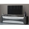 Meuble tv design blanc et gris laqué à led 1m80