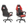 Fauteuil de bureau gamer noir et rouge