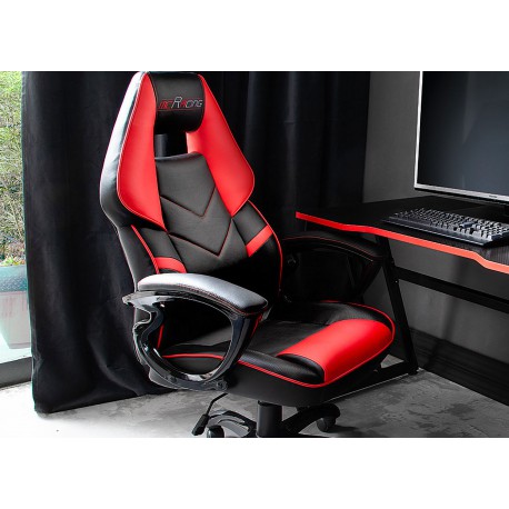 Fauteuil de bureau gamer noir et rouge