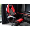 Fauteuil de bureau gamer noir et rouge