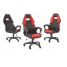 Fauteuil de bureau gamer noir et rouge