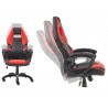 Fauteuil de bureau gamer noir et rouge