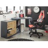 Bureau moderne avec rangement et plateau pivotant