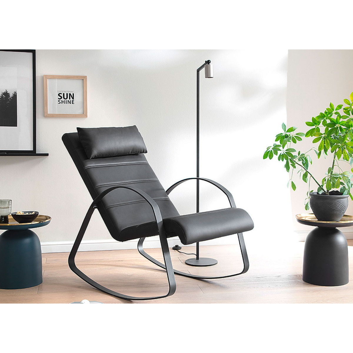 Fauteuil à bascule noir design