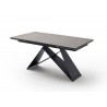 Table à manger extensible 160-240 cm anthracite et métal noir