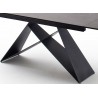 Table à manger extensible 160-240 cm anthracite et métal noir