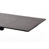 Table à manger extensible 160-240 cm anthracite et métal noir