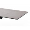 Table à manger extensible 160-240 cm gris clair et métal noir