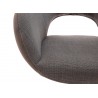Chaise pivotante cappuccino et pied acier brossé avec dossier ajouré
