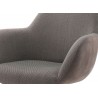 Chaise pivotante anthracite et pied noir avec dossier ajouré