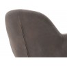Chaise pivotante anthracite et pied noir avec dossier ajouré