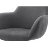 Chaise pivotante anthracite et pied noir avec dossier ajouré