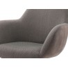 Chaise pivotante anthracite ou cappuccino et pied acier brossé avec accoudoirs