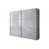 Armoire 2 portes coulissantes façades verre gris clair L 200 ou L 250 cm