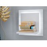 Meuble TV avec rangements blanc laqué