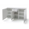 Buffet design blanc laqué 3 portes et 1 tiroir