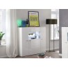 Buffet haut vitré blanc 3 portes