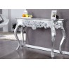 Console baroque 110 cm couleur argent