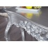 Console baroque 110 cm couleur argent