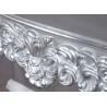 Console baroque 110 cm couleur argent