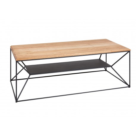 Table basse plateau en bois de chêne 1m10