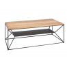 Table basse plateau en bois de chêne 1m10