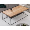 Table basse plateau en bois de chêne 1m10