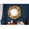 Miroir rond doré 78 cm