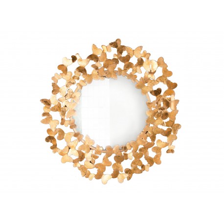 Miroir rond doré 78 cm