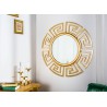 Miroir rond doré design glamour 85 cm