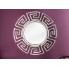 Miroir rond argenté design glamour 85 cm