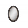 Miroir ovale baroque noir et doré 135 cm