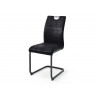 Lot de 4 chaises gris anthracite avec poignée au dossier