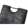 Lot de 4 chaises gris anthracite avec poignée au dossier