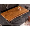 Table basse moderne bois d'acacia 110 cm