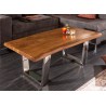 Table basse moderne bois d'acacia 110 cm