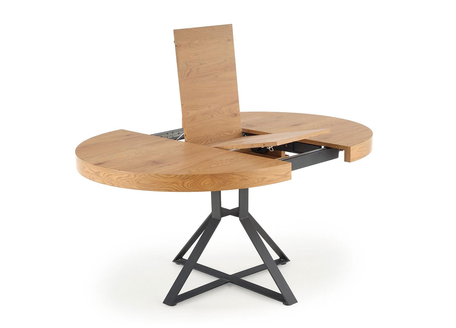 Table de repas ronde design couleur chêne sauvage